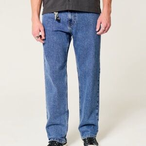 Hollister Relaxed Blue Jeans Medium Wash